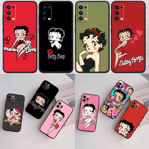 TR6 B-Bettys Art B-Boops Case for Samsung Galaxy M06 M15 M16 M35 M55 M56 A36 A42 A50 A50S A51 A52 A3