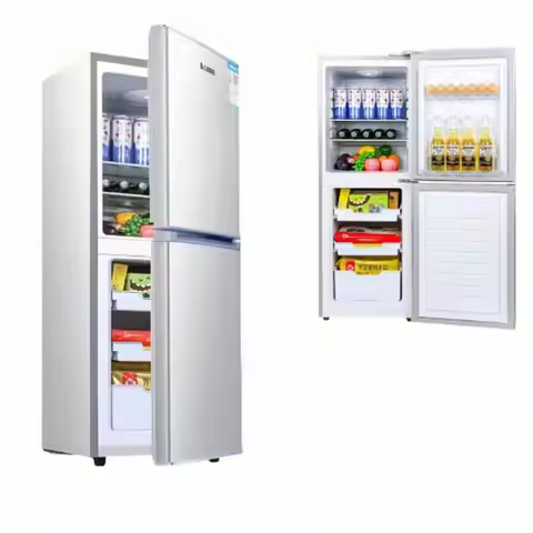 138L Household Double Door Large Capacity Refrigerator Freezer Dual Use Clean Antibacterial Tasteles