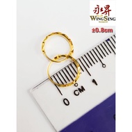 ✨READY STOK✨gold ring HOT SALES Wing Sing / 916 Gold Round Hoop Earrings / Subang Bulat Emas 916