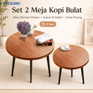 PACKONE Nordic Round Coffee Table Living Room Meja Kopi Small Apartment