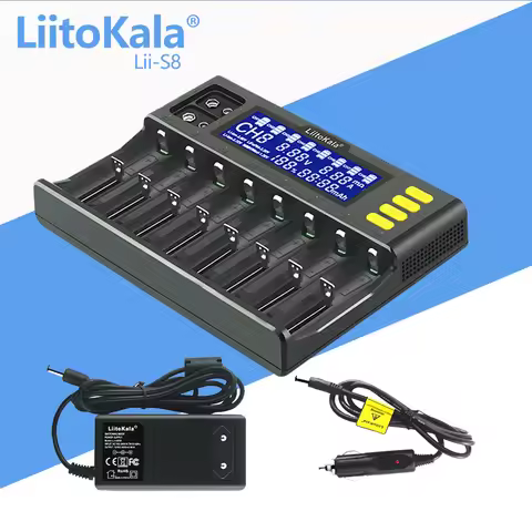 1-5PCS LiitoKala Lii-S8 Battery Charger Li-ion 3.7V NiMH 1.2V Li-FePO4 3.2V IMR 3.8V charger for 186
