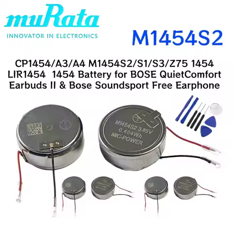 2-100PCS CP1454/A3/A4 M1454S2/S1/S3/Z75 1454 LIR1454 1454 Batteryfor BOSE QuietComfort Earbuds II& B