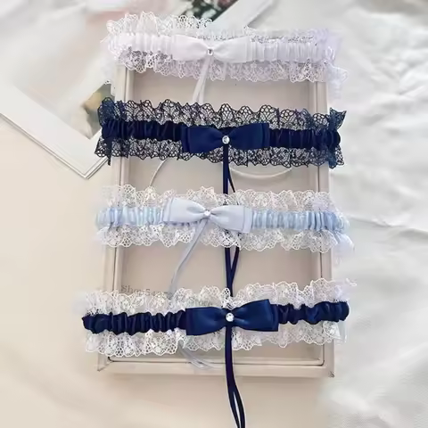 Adjustable Blue Lace Bridal Garter Perfect For Wedding Day Accessories And Something Blue Tradition