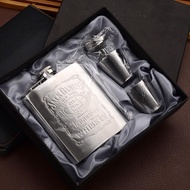 隨身不鏽鋼酒壺禮盒套裝 連2隻酒杯及漏斗 8oz Wine Flask Set T0805
