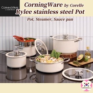 [Corningware by Corelle] Rylee stainless steel pot, steamer, sauce pan, milk pan