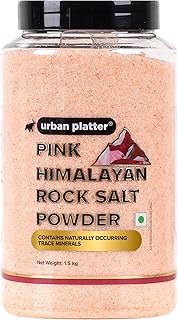 Urban Platter Pink Himalayan Rock Salt Powder Jar, 1.25kg