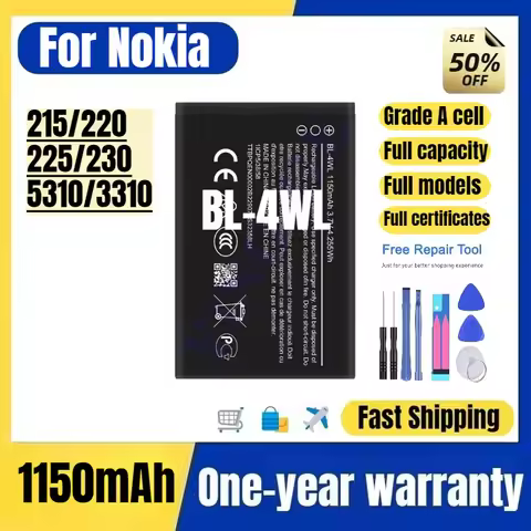 BL-4WL for Nokia 215/220/225/230/5310/3310 Phone Battery High Quality High Capacity Replacement Bate