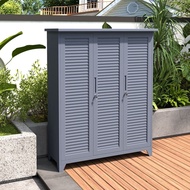 Outdoor Storage Cabinet Waterproof Sunproof Garden Tool Shed Balcony Organizer for Home Villa Yard
