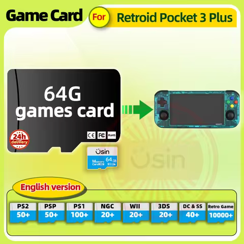 Memory Game Card For Retroid Pocket 3 Plus RP3+ English version Retro PS2 PSP Games Android Gaming p