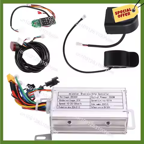 August 36V 350W Brushless Controller +Bluetooth Meter+Light+Accelerator Kit For Xiaomi M365/M365 Pro