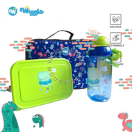 WIGGLE Lunch Bag Kids Set HELLO DINO | Kotak Bekal & Botol Minum Tas