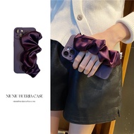 apple store Silicone Case Apple Stretch Pleated Phone Case Silk Wristband