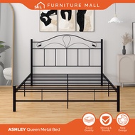 ANNA QUEEN SIZE METAL BED FRAME WHITE COLOR KATIL WHITE BESI PUTIH bedframe iron bed