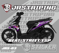 STRIPING STICKER  BEAT STREET / BEAT FI ESP / BEAT FI NEW 2016 2017 2018 2019- STRIPING VARIASI CUST