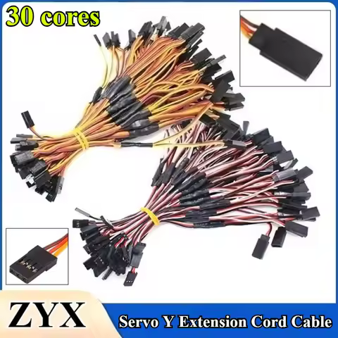5Pcs 10/15/20/30/50/60/100/150/200cm Rc Servo Y Extension Cord Cable Lead Wire For Rc Servo Jr Futab
