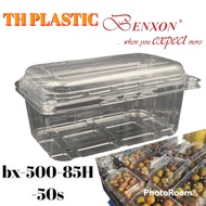 TH-BX-500-85H -50s- BENXON Fruit 500g Tray with Lock  Disposable Plastic Clear Food Box - Bekas Buah