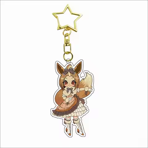 Anime Acrylic Keychain for Eevee Flareon Sylveon Glaceon Jolteon Gijinka Design Self-Made Decoration