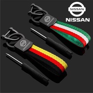 Nylon Car Keychains Key Rings Pendant Gift Accessories for Nissan 370Z Almera Altima Elgrand Kicks L