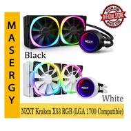 NZXT Kraken X53 RGB AIO 240mm Liquid Cooler Black/White (LGA 1700 Compatible)