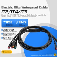 Electric Bike 1T2/1T4/1T5 Waterproof Cable Controller Light Ebrake Throttle Display EBike Cable For 