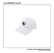 4% PERCENT CLUB經典新款白色棒球帽