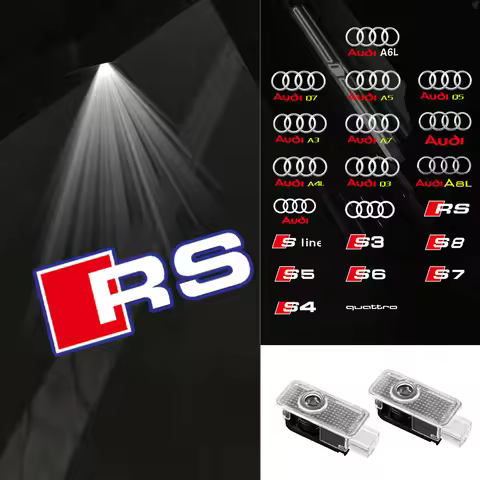 Car LED Door Welcome Lights Projector Lamps For AUDI SLINE QUTTRO S2 S3 S4 S5 S6 S7 S8 S RS A4 B8 B6