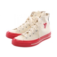 [二手] PLAY COMME des GARCONS運動鞋， PLAY COMME des GARCONS × CONVERSE AZ-K124-001-26，白色/RED帆布運動鞋，男女通用