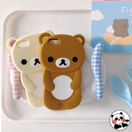 Cute 3D Rilakkuma Phone Case For Vivo Y16 Y12S Y12A Y11S V29 V27 Pro T2X T1X iQOO Z7 Z7i Z7X Z6 Lite