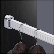 Oval Closet Rod with 2.0mm Thick Welded Steel End Supports, 12 to 62 Inch Long Aluminum Alloy Closet