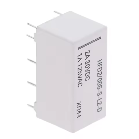 1PCS 5V coil bistable latching relay DPDT 30VDC 2A 1A 125VAC HFD2/005-S-L2-D realy