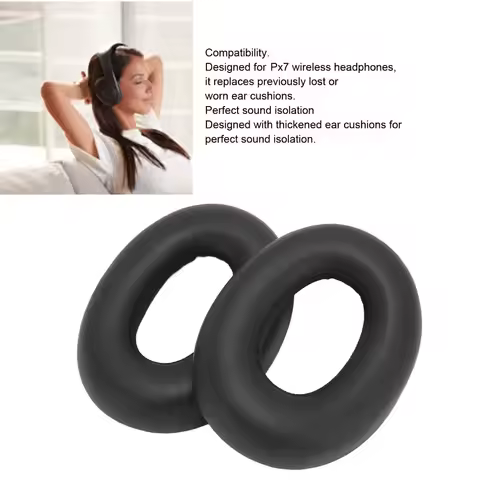 2PCS Soft and Comfortable Replacement Ear Pads Noise Isolation Ear Cushions for Bowers Wilkins Px7 W
