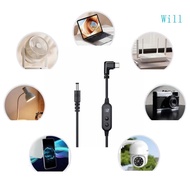 Will 100W Power Cable Type C to DC5 5mm and 5V 12V 15V 19V 20V Power