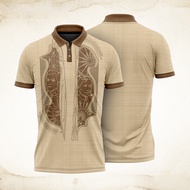 Asean Attire For Men Retro Polo Shirts For Men Ethnic Wear Modern Barong Tagalog Shirts Short Sleeve