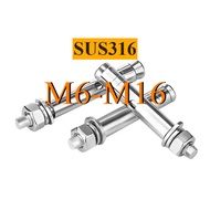 316 stainless steel expansion screw bolt, extended stretch explosion expansion pipe nail outer tube 