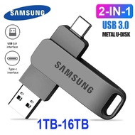 1TB/2TB/4TB/8TB/16TB  2 In 1 Flash Drive High speed Metal USB Flash Drive Type-C U Stick For SmartPh