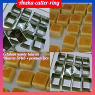 Ring Cutter kotak stainless / Cetakan kue nastar taiwan kotak / Cookie cutter /