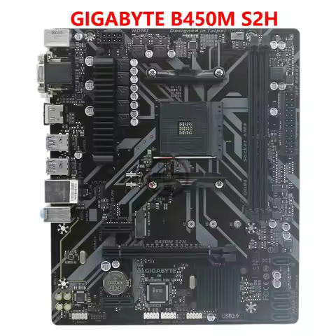 Gigabyte B450M S2H DS3H Desktop AMD AM4 Motherboard MATX Small Board Supports Ryzen 5600X