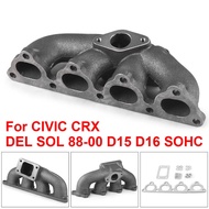 Cast Iron Car Turbo Manifold fit for Honda Civic Crx Del Sol D15 D16 1.6L Sohc 38mm Wg T3/T4
