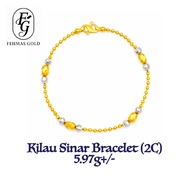 [RAYA 2026] FEHMAS 916 Gold Bracelet Gelang -  Shine of Light (2C) Kilau Sinar (2C)