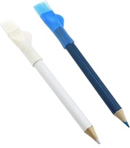 E-outstanding 2Pcs Fabric Marking Pencil Colors Pencils Tailor Chalk with Brush for Sewing Craft Mar