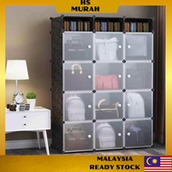 Multipurpose 12 Cube Wardrobe Minimalist Cabinet Handbag Clothes Book Shoes Storage Rack Almari Rak 