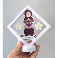 Teacher's Day Gift, 11x11 mini photo frame with custom name and photo