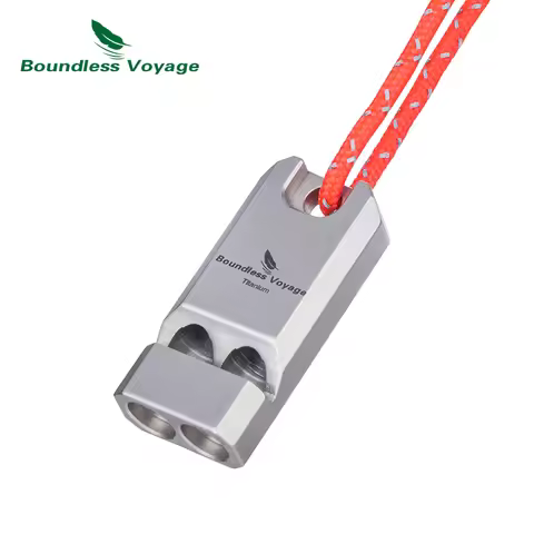 Boundless Voyage Titanium Whistle Ultralight Titanium Emergency Whistle Outdoor Survival Camping Hik