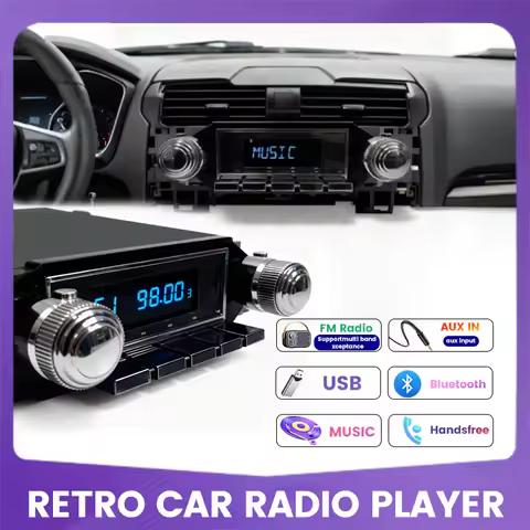 Retro multimedia player, retro radio, old car BT player, can adapt to old Ford, Mercedes-Benz, etc.,