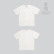MAHANAKHON เสื้อยืด Oversize พิมพ์ลาย “TIBET TIGER"  สีขาว