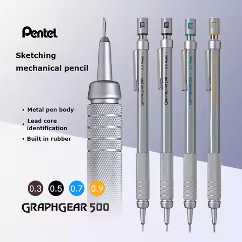 Pentel Graphgear 500 Drafting Mechanical Pencil Japan Stationery 0.3/0.5/0.7/0.9MM Drawing Automatic