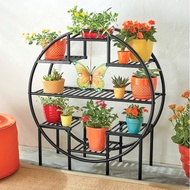 Rak pot bunga besi-Rak bunga model lingkaran-Rak bunga minimalis