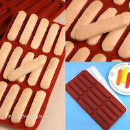 PJX 【Laguna】Finger Biscuit Silicone Mould15 Cavities Cereal Bars Baking Mould Tiramisu Cake Eclair C