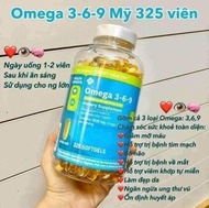 (Date 11.2025) VIÊN UỐNG DẦU CÁ OMEGA 3-6-9 SUPPORTS HEART HEALTH 325 VIÊN MỸ