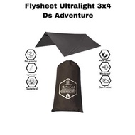 TENDA Flysheet 3x4 waterproof ultralight ds adventure/flyshet 3x4/plesit 4x6/ Tent Bivorcist/camping Tent Roof/camping shelter/waterproof flysheet